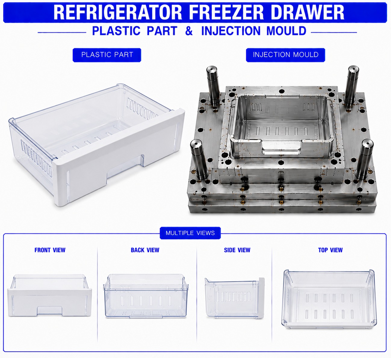 Refrigerator Plastic Freezer Drawer
